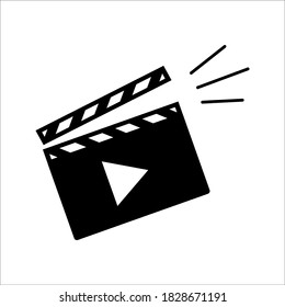 clapper board icon. vector on white background