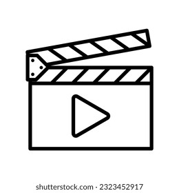 Clapper board icon vector on trendy design