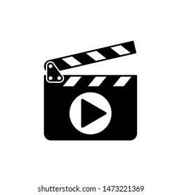 Clapper board icon vector symbol illustration