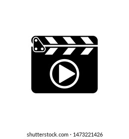 Clapper board icon vector symbol illustration