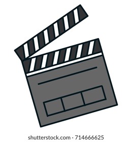 clapper board isolated icon