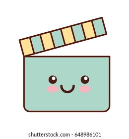 clapper board kawaii character