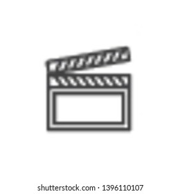Clapper board line icon. linear style sign for mobile concept and web design. Clapboard outline vector icon. Video production symbol, logo illustration. Pixel perfect vector graphics