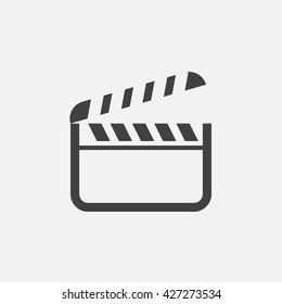 Clapper Board line icon, outline vector logo, linear pictogram isolated on white, pixel perfect symbol illustration