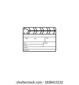 clapper board logo illustration design