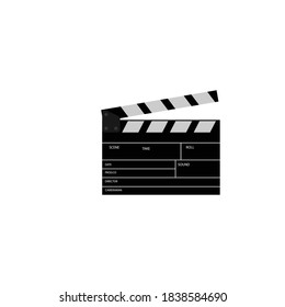clapper board logo illustration design