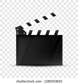 Clapper board . Movie clapper isolated. Vector illustration 