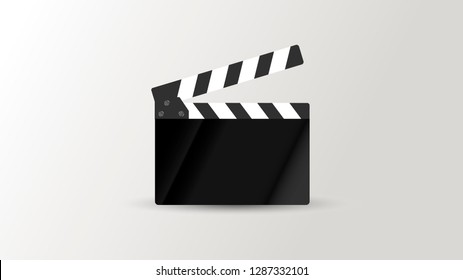 Clapper board . Movie clapper isolated. Vector illustration