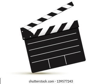 clapper board on white background. Vector