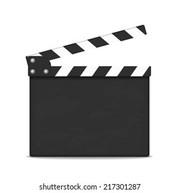 Clapper board on white background, vector eps10 illustration