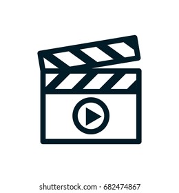 clapper board - Simple icon