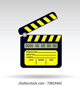 Clapper board, vector EPS version 8