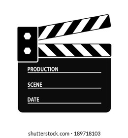 Clapper board vector icon