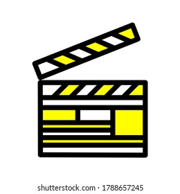 clapper board vector icon fit for movie industry icon