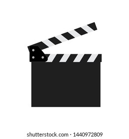 Clapper board vector icon isolated on white background