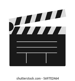 Clapper board vector illustration.