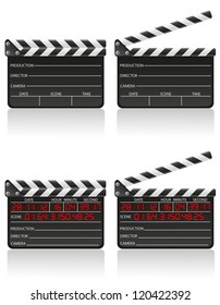 clapper board vector illustration isolated on white background