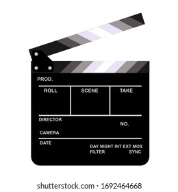 clapper board vector isolated on white background