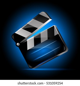 Clapper Board Vector For Movie Or Film, Vector illustration