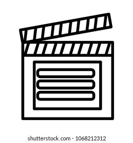 clapper board video player action image