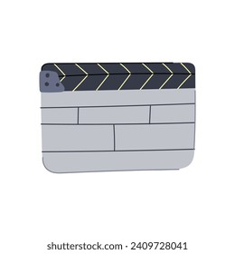 clapper clapperboard cartoon. board cinema, film clap, video slate clapper clapperboard sign. isolated symbol vector illustration