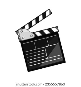 clapper clapperboard cartoon. cinema board, production clapboard, clap clapperboard clapper clapperboard sign. isolated symbol vector illustration