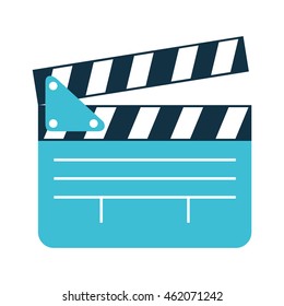 clapper clapperboard film icon vector illustration design