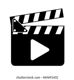 clapper clapperboard film icon vector illustration design