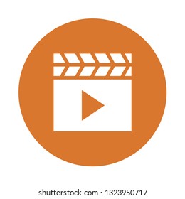 clapper color glyph icon