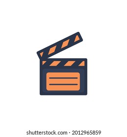 clapper film. film clapper icon