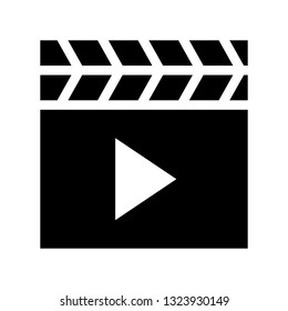 clapper glyph icon