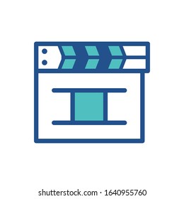 clapper icon collection, trendy style