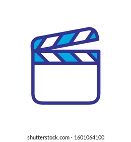 clapper icon, color style design