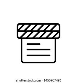 clapper icon design line art
