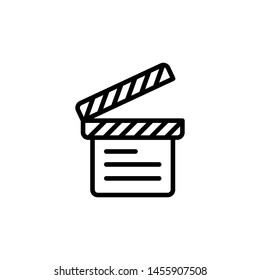 clapper icon design line art