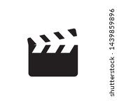 Clapper Icon Flat Vector Illustration