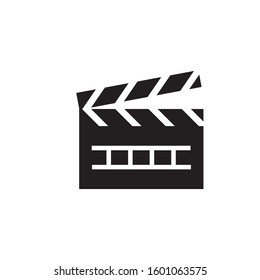 clapper icon, glyph style design