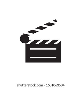 clapper icon, glyph style design