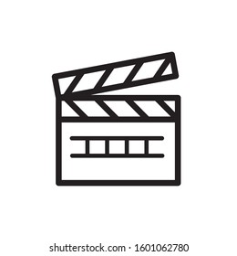 clapper icon, line art design