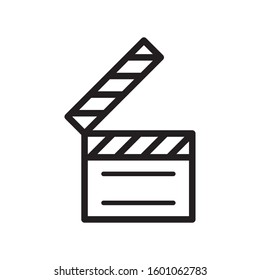 clapper icon, line art design