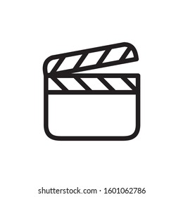 clapper icon, line art design
