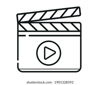 CLAPPER ICON FOR MOVIE RECORDING