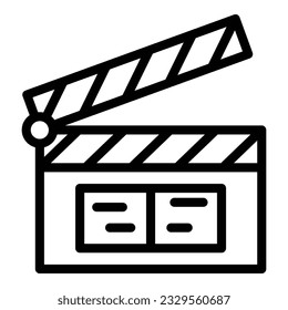 Vector de contorno de icono de lápiz. Estudio fotográfico. Vídeo de cámara