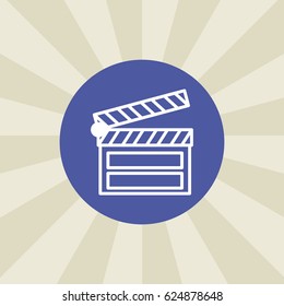 clapper icon. sign design. background
