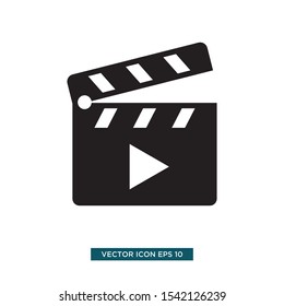 clapper icon in trendy vector illustration template