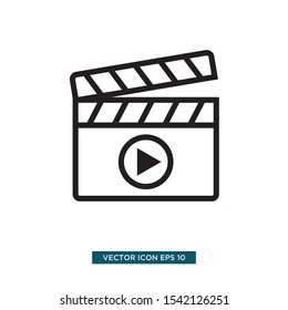 clapper icon in trendy vector illustration template