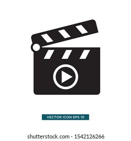 clapper icon in trendy vector illustration template