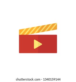 Clapper Icon Vector Illustration in Flat Style for Any Purpose