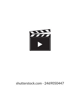clapper icon vector ilustration logo design