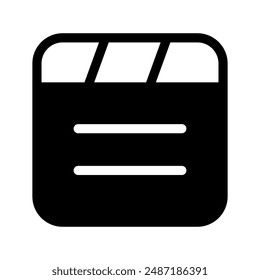 Clapper Icon Vector Symbol Design Illustration